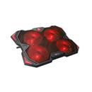 Chladící podložka C-TECH Zefyros (GCP-01R), casual gaming, 17,3", červené podsvícení, regulace otáček