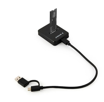Dokovací stanice pro stolní počítače USB Type-C M.2 SATA a NVME SSD disky, černá
