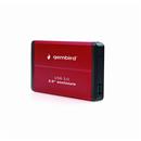 Externí box GEMBIRD pro 2.5" zařízení, USB 3.0, SATA, červený