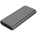 Externí box GEMBIRD pro M.2 disky, USB 3.0, hliník, podsvícený, černý