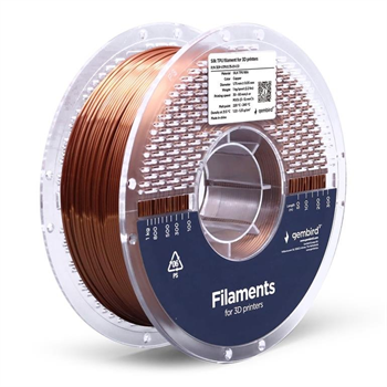 Filament GEMBIRD, Silk TPU, 1,75mm, 1kg, měď