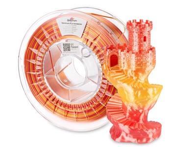 Filament Spectrum PLA SILK RAINBOW 1.75mm FIRE RED 1kg
