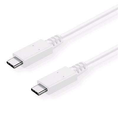 USB 3.2, Type-C (CM/CM), PD 100W, 20Gbps, 1m, bílý