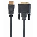 Kabel CABLEXPERT HDMI-DVI  0,5m, 1.3, M/M stíněný, zlacené kontakty