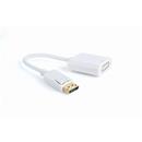 Kabel CABLEXPERT red. Displayport na DVI, M/F, bílá
