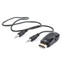 Kabel CABLEXPERT red. HDMI na VGA + Audio, M/F, černá