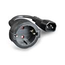 Kabel CABLEXPERT síťový adaptér C14 (M) -> schuko (F), 15 cm