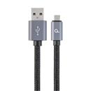 Kabel CABLEXPERT USB A Male/Micro B Male 2.0, 1,8m, opletený, černý, blister