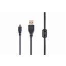 Kabel CABLEXPERT USB A-MINI 5PM 2.0 1,8m HQ s ferritovým jádrem