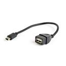 Kabel CABLEXPERT USB AF/mini BM, OTG, 15cm, pro tablety a smartphone