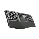 Klávesnice C-TECH KB-113E USB, ERGO,  černá, CZ/SK