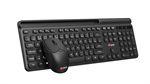 Klávesnice C-TECH Quallis WLKMC-05, bezdrátový combo set s myší, černý, USB, CZ/SK