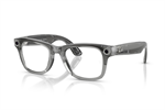 Meta Ray-Ban Gen2 Wayfarer, Shiny Transparent Grey/Clear to Sapphire Transitions