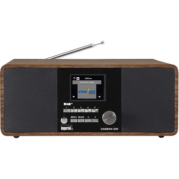 Multifunkční stereofonní rádio Imperial DABMAN i200, DAB+, FM, Internet,vzhled dřeva