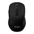Myš C-TECH WLM-12 Dual mode, bezdrátová, BT5.0 + 2,4GHz, 1600DPI, 6 tlačítek, USB nano receiver, černá