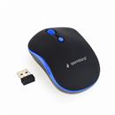 Myš GEMBIRD MUSW-4B-03-B, černo-modrá, bezdrátová, USB nano receiver