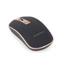 Myš GEMBIRD MUSW-4B-06, černo-zlatá, bezdrátová, USB nano receiver