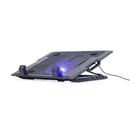 Podstavec pod notebook Gembird NBS-1F17T-01, pro notebooky do 17", 125m větrák, LED, černý