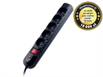 Přepěťová ochrana TRACER PowerGuard, 1.8m (5 zásuvek), černá
