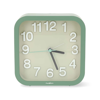 Stolní budík NEDIS CLDK1004GN, tichý chod