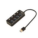 USB hub Gembird, 4-port USB 3.1 (Gen 1) hub s vypínači